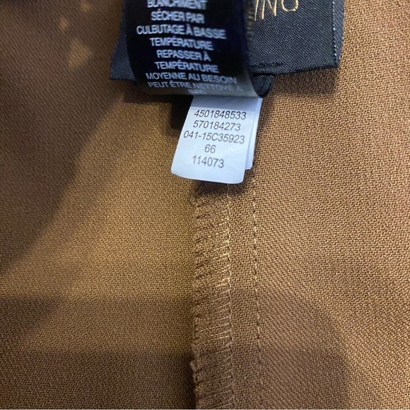 Chico's So Slimming Brown Pants Women's Sz 2/Large Short Straight Leg Flat Front - Picture 10 of 16